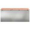 vidaXL Ławka ogrodowa Srebrny 100 x 40 x 43 cm Stal galwanizowana