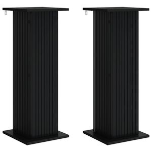 vidaXL Stojak na rośliny 2 pcs Czarny 30,5 x 30 x 80,5 cm
