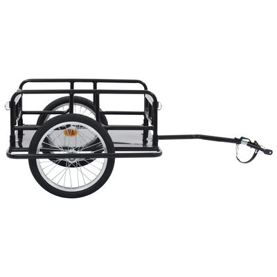 vidaXL Transportowa przyczepa rowerowa 130x73x48,5 cm, stalowa, czarna