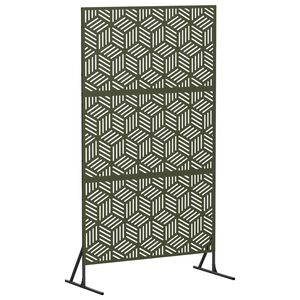 vidaXL Ekran prywatności 100 x 50 x 180 cm Stal Oliwkowy zielony