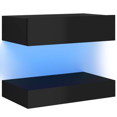 vidaXL Szafka nocna, wysoki połysk, czarna, 60x35 cm, płyta wiórowa