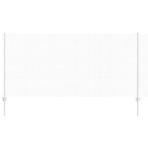 vidaXL Ogrodzenie z słupkiem Srebrny 1,2 x 25 m Stal