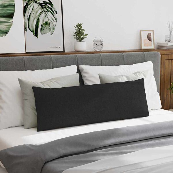 vidaXL Poduszki na sofę 2 pcs Czarny 120 x 40 cm tkanina