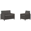 vidaXL Zestaw Sof 2 pcs ciemnoszary tkanina