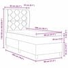 vidaXL Ł&oacute;żko sprężynowe z materacem Czarny 200 x 80 cm tkanina