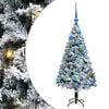vidaXL Sztuczna choinka Biały 120 cm PVC i Stal i Plastik