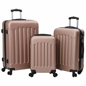 vidaXL Walizka 3 pcs R&oacute;żowe złoto 50 x 31 x 78 cm Plastik ABS