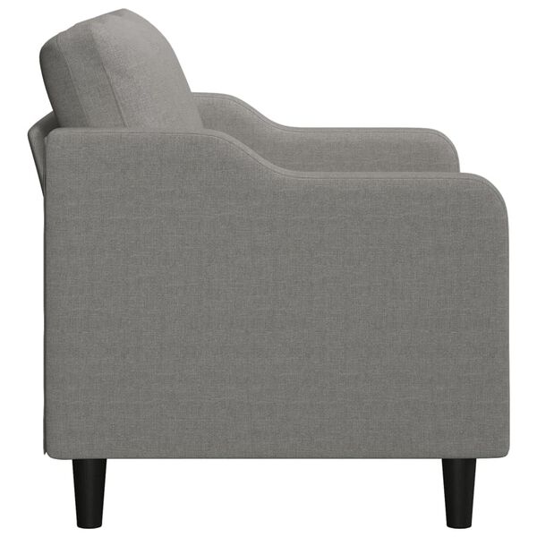 vidaXL Sofa 2-osobowa, ciemnoszara, 120 cm, tapicerowana tkaniną