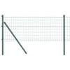 vidaXL Ogrodzenie z słupkiem Zielony 0,6 x 50 m Stal i PVC