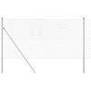 vidaXL Słupek ogrodzeniowy. Srebrny 25 x 1 m (siatka 60 x 60 mm) Stal