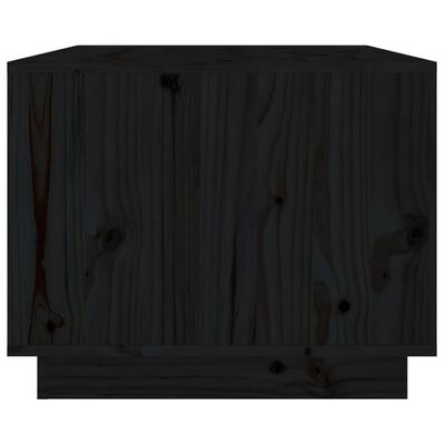vidaXL Stolik kawowy, czarny, 80x50x40 cm, lite drewno sosnowe