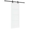 vidaXL Drzwi przesuwne 78 x 202 cm Drewno inżynieryjne biały i czarny