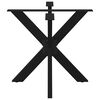 vidaXL Noga do stołu jadalnego Spider Shape Czarny 85x85x(72-73) cm Stal