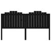 vidaXL Wezgłowie ł&oacute;żka, czarne, 186x4x110 cm, lite drewno sosnowe