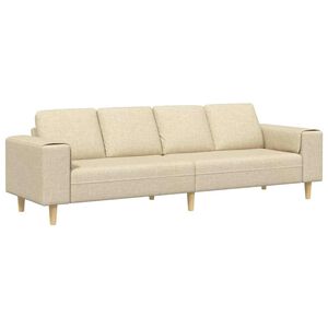 vidaXL Sofa do salonu Kremowy 250 x 77 x 76 cm Poliester