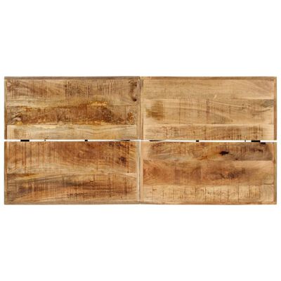 vidaXL Stolik barowy, 150x70x107 cm, lite drewno mango i żelazo