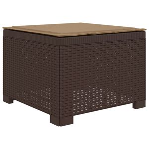 vidaXL Sofa Ogrodowa 1-osobowa z Poduszką w Wyglądzie Rattanowym PP