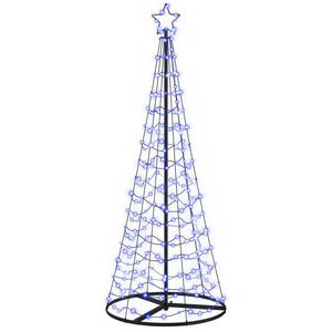 vidaXL Choinka spiralna LED z podstawą EKENAS 180 cm 220 LED Niebieski
