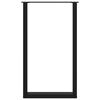 vidaXL Nogi do stołu barowego w kształcie litery U 2 szt. Czarne 60x(100-101) cm Stal