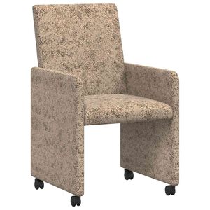 vidaXL Krzesełka jadalne na k&oacute;łkach 2 pcs Jasnoszary 57 x 66 x 94 cm