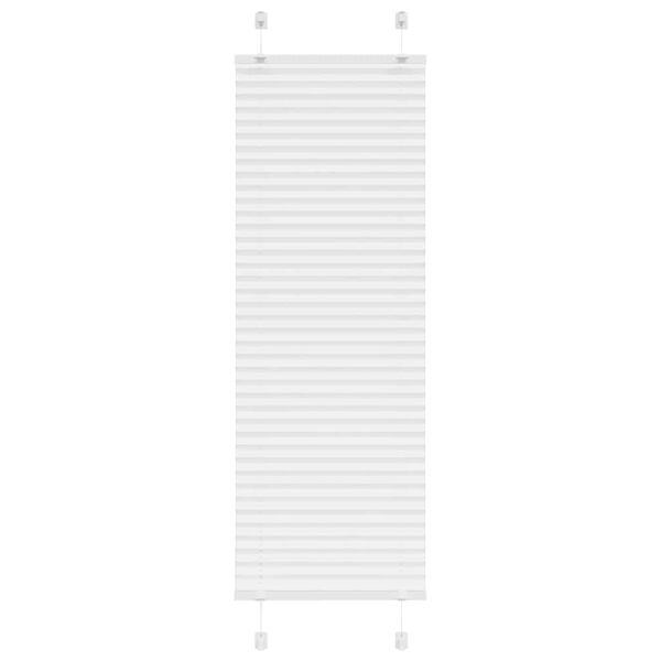 vidaXL Roleta plisowana biała 45x150 cm Szerokość tkaniny 44,4cm