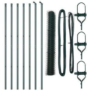 vidaXL Słupek ogrodzeniowy. Zielony