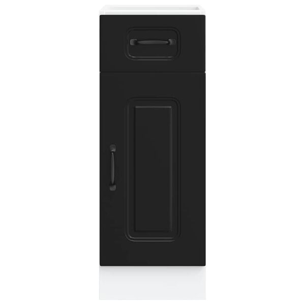 vidaXL Szafka kuchenna dolna, Kalmar, czarna, materiał drewnopochodny