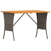 vidaXL St&oacute;ł ogrodowy z blatem z drewna akacjowego szary 105x75x72 cm