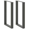 vidaXL Nogi do stołu barowego w kształcie litery U 2 szt. Antracyt 60x(90-91) cm Stal