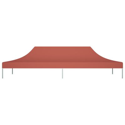 vidaXL Dach do namiotu imprezowego, 6 x 3 m, terakota, 270 g/m²