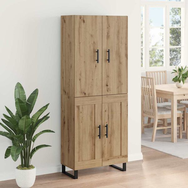 vidaXL Highboard 2 pcs Dąb rzemieślniczy 69,5 x 34 x 180 cm