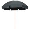 vidaXL Parasol ogrodowy na stalowym słupku, 300 cm, antracytowy
