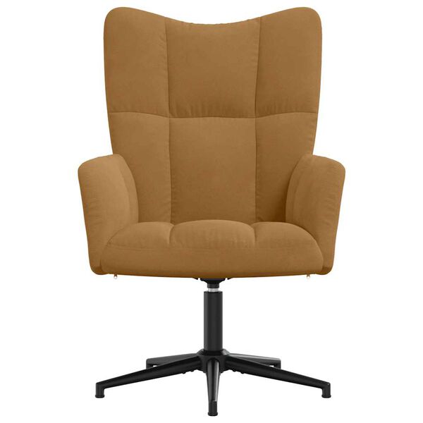 vidaXL Fotel, brązowy, obity aksamitem