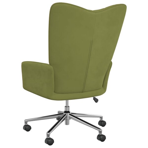 vidaXL Fotel, jasnozielony, obity aksamitem