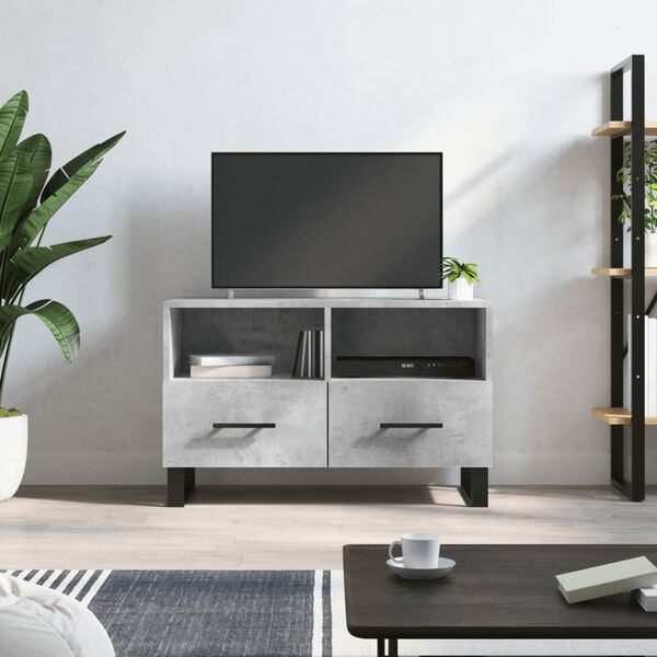 vidaXL Szafka pod TV, szarość betonu, 80x36x50 cm