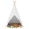 vidaXL Namiot Teepee Biały 120 x 120 x 150 cm Tkanina i Plastik
