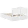 vidaXL Ramka ł&oacute;żka Biały 140 x 200 cm Materiał drewnopochodny