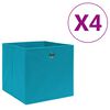 vidaXL Pudełka z wł&oacute;kniny, 4 szt. 28x28x28 cm, błękitne