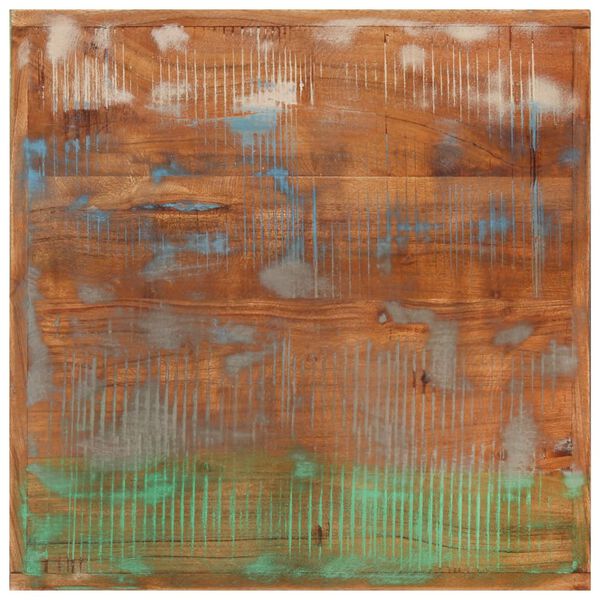 vidaXL Stolik barowy, 55x55x107 cm, lite drewno z odzysku i żelazo