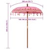 vidaXL Baliński Parasol R&oacute;żowy 185 x 185 x 260 cm