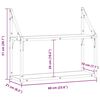 vidaXL Półka ścienna z półką Czarny dąb 60 x 21 x 51 cm