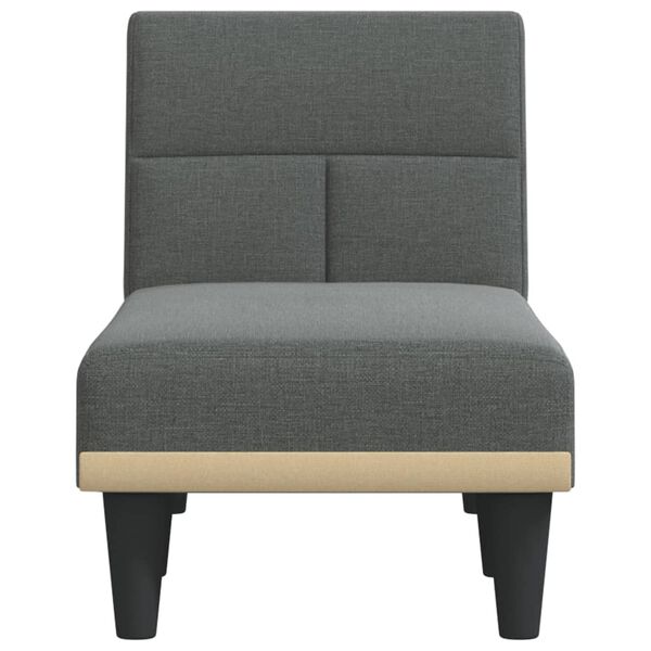 vidaXL Szezlong, ciemnoszary, obity tkaniną