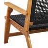 vidaXL Meble ogrodowe Czarny 122 x 78 x 73cm Lite drewno akacjowe