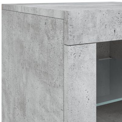 vidaXL Szafki z LED, 2 szt., szarość betonu, materiał drewnopochodny