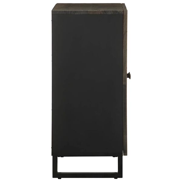 vidaXL Szafka, czarna, 60x33x75 cm, lite drewno mango