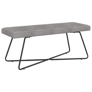 vidaXL ławka jasnoszary 110 x 40 x 45 cm Welur