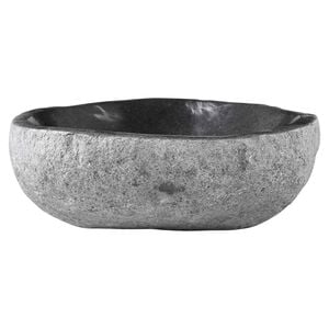 vidaXL Umywalka Owalny Szary (32-37) x (27-30) x 12 cm Kamień rzeczny