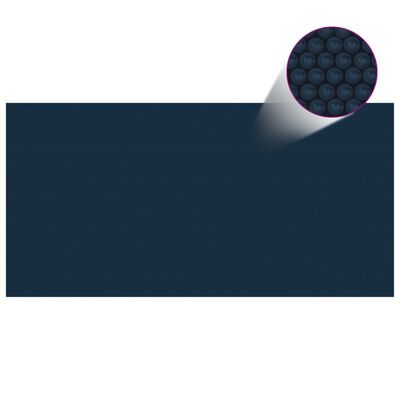 vidaXL Pływająca folia solarna z PE, 400x200 cm, czarno-niebieska