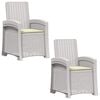 vidaXL Fotel ogrodowy z funkcją leżenia stylizowany na rattan 2 pcs
