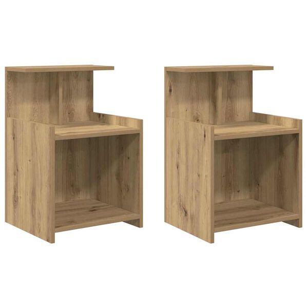 vidaXL Szafka Nocna 2 pcs Dąb rzemieślniczy 40 x 35 x 60 cm